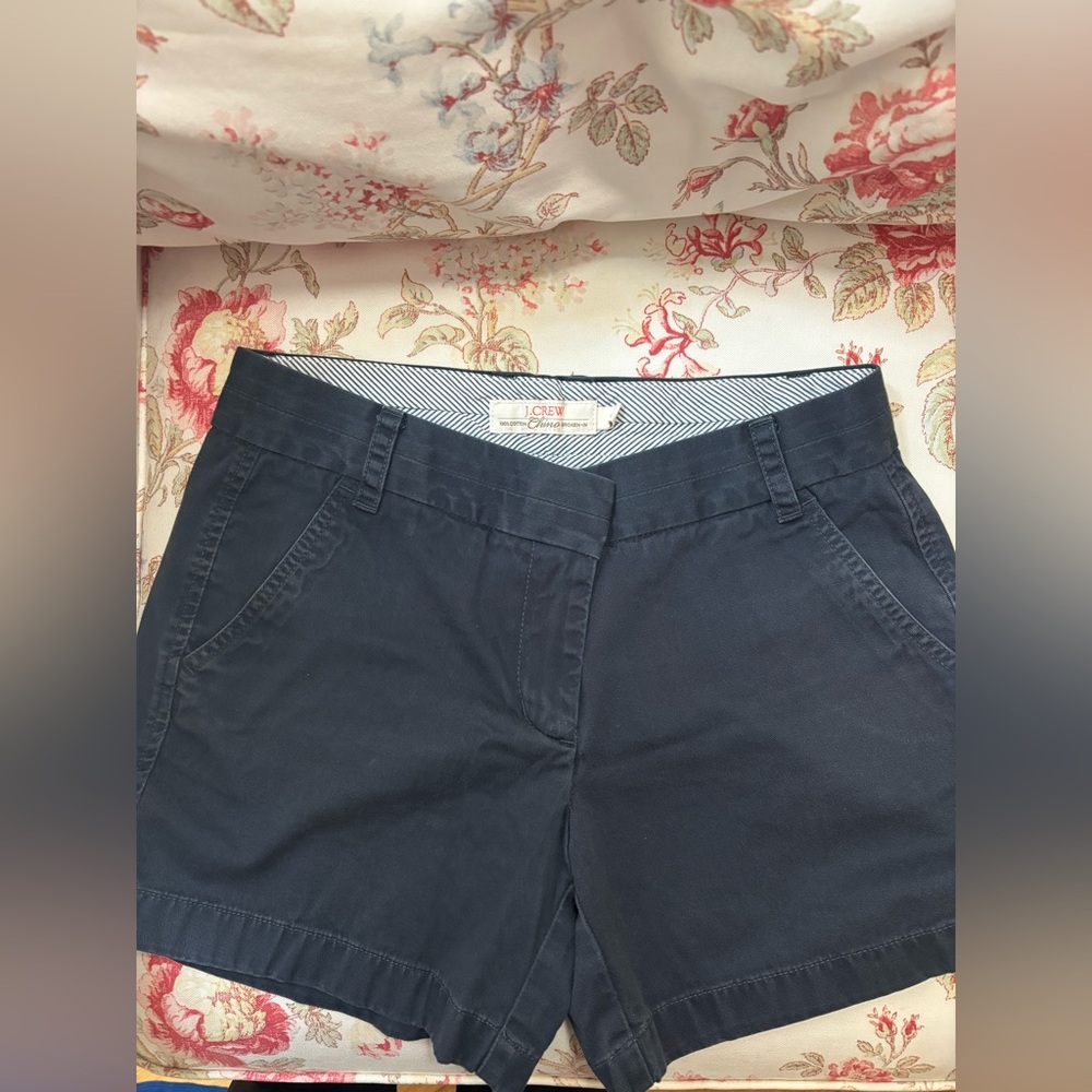 J. Crew Women's Navy Cotton Chino 5” Shorts